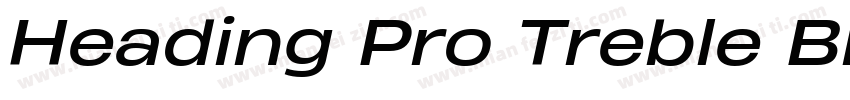 Heading Pro Treble Black Italic字体转换